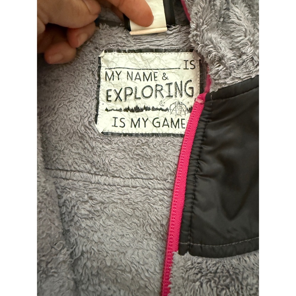 THE NORTH FACE Girls Hoodie Fleece Gorpcore Outdoorsy Warm‎ M 10/12 - Picture 5 of 9